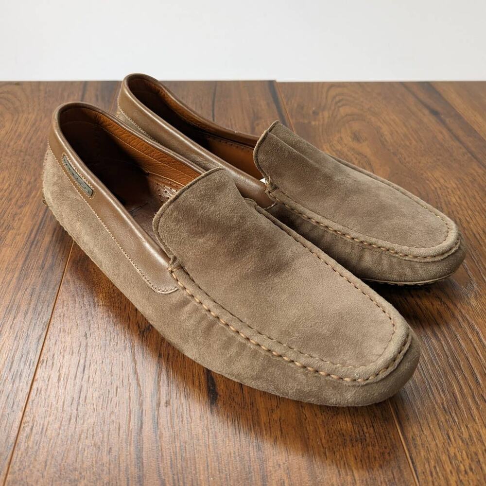 Moreschi Tan Suede Loafers